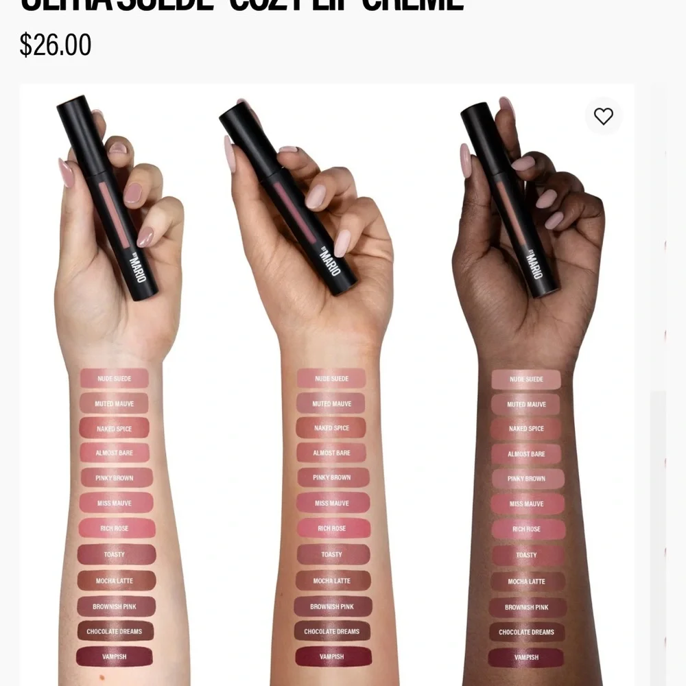 Makeup By Mario Ultra Suede Lip Creme Naked Spice Satin Finish